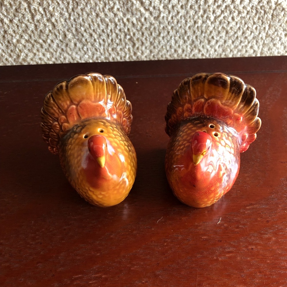 Ceramic Turkey Salt and Pepper Shakers